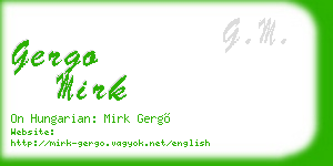 gergo mirk business card